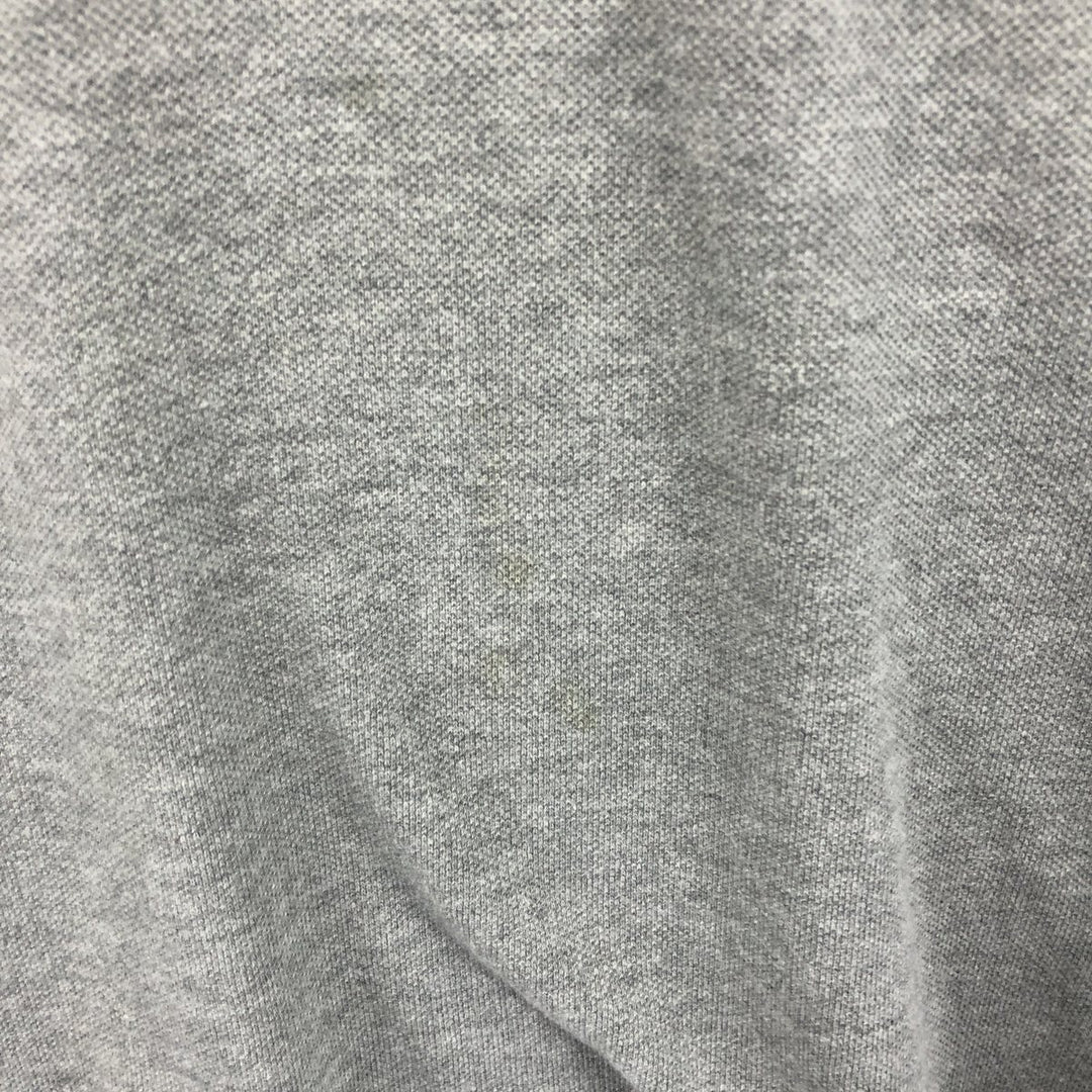 Tommy Hilfiger long-sleeved polo shirt, men's size L cotton gray type Vintage Second Hand