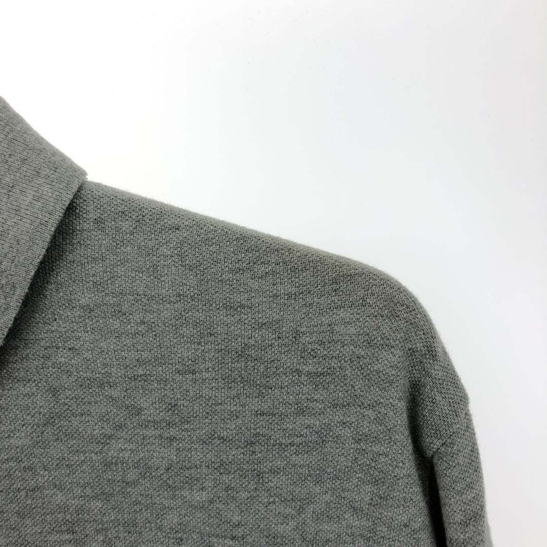 Tommy Hilfiger long-sleeved polo shirt, men's size L cotton gray type Vintage Second Hand