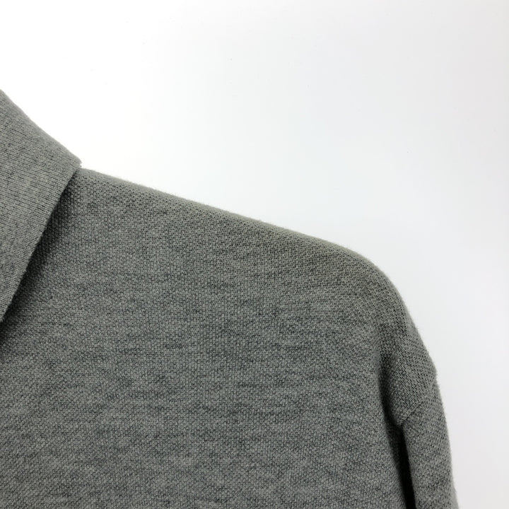 Tommy Hilfiger long-sleeved polo shirt, men's size L cotton gray type Vintage Second Hand