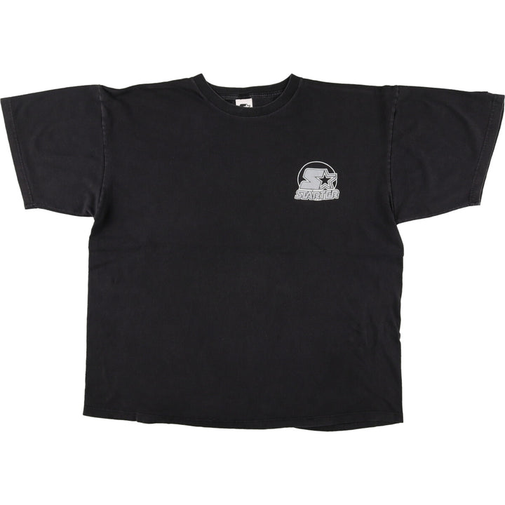 Starter One Point Logo T-Shirt Men's XL cotton black type Vintage Second Hand