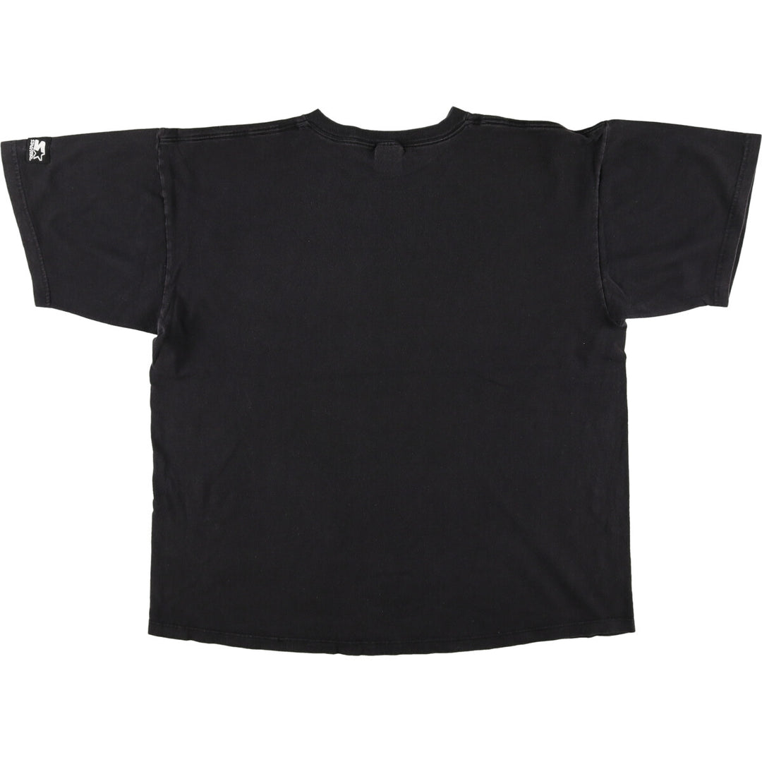 Starter One Point Logo T-Shirt Men's XL cotton black type Vintage Second Hand