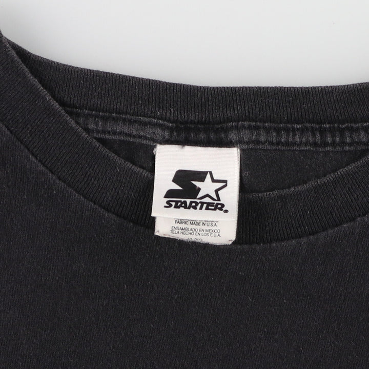 Starter One Point Logo T-Shirt Men's XL cotton black type Vintage Second Hand