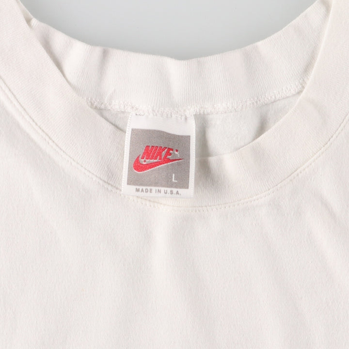 90'S Nike Silver Tag Logo Print T-Shirt Made in USA Men's L Size Vintage /eaa471890