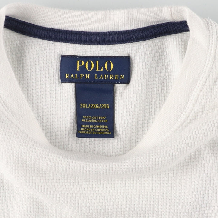 RALPH LAUREN POLO RALPH LAUREN One Point Plain Thermal Long T Waffle 2XL Crew Neck (Crew Neck) Long Sleeve /eaa471931