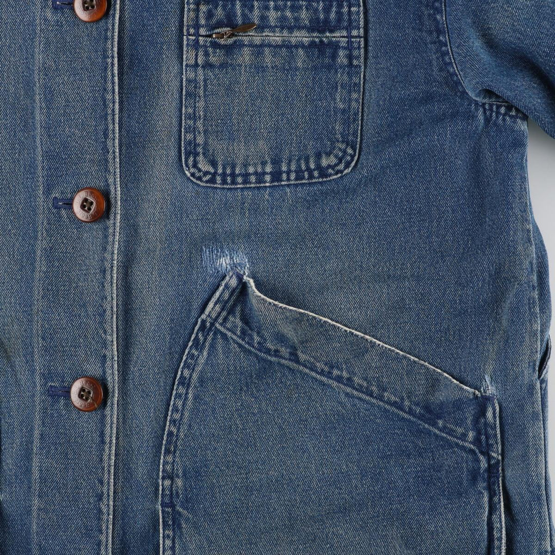 00'S LLBean Hunting Jacket Denim Coverall Women's M cotton blue type Vintage Second Hand