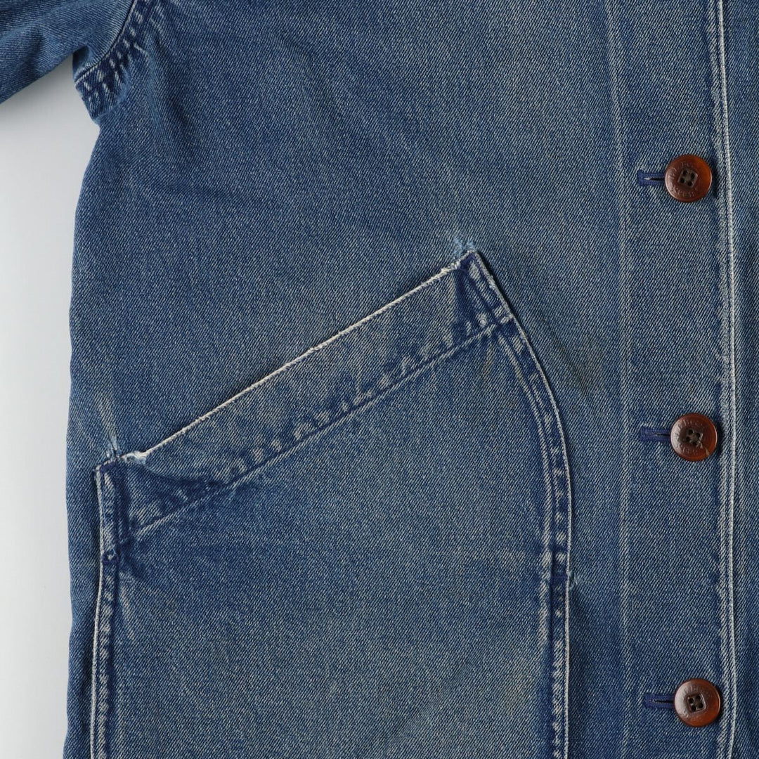 00'S LLBean Hunting Jacket Denim Coverall Women's M cotton blue type Vintage Second Hand