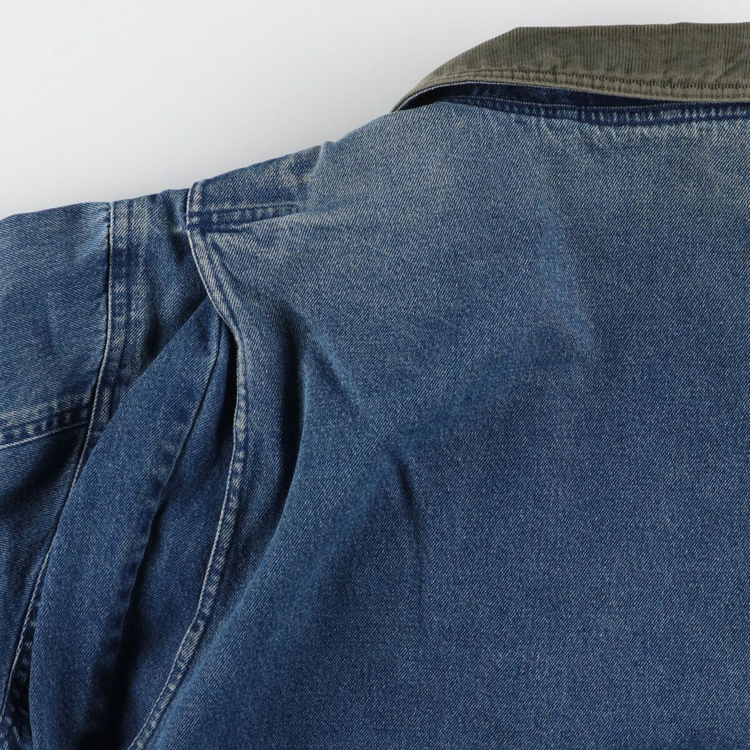 00'S LLBean Hunting Jacket Denim Coverall Women's M cotton blue type Vintage Second Hand