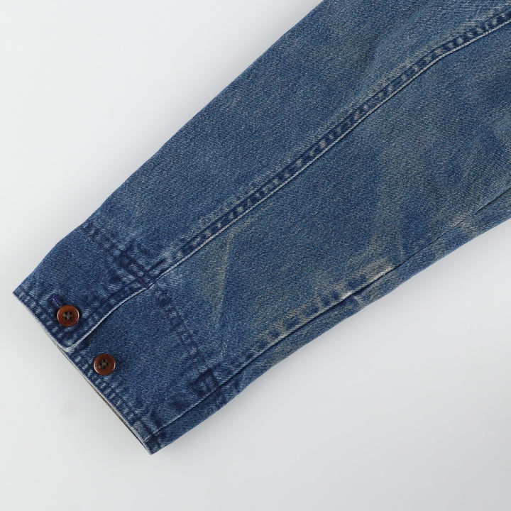 00'S LLBean Hunting Jacket Denim Coverall Women's M cotton blue type Vintage Second Hand