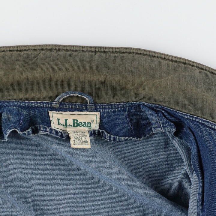 00'S LLBean Hunting Jacket Denim Coverall Women's M cotton blue type Vintage Second Hand