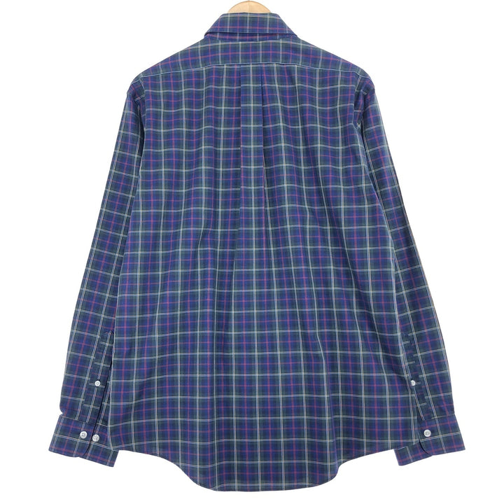 Brooks Brothers Est.1818 Long Sleeve Button-Down Check Shirt, Men's L Supima Cotton green type Vintage Second Hand