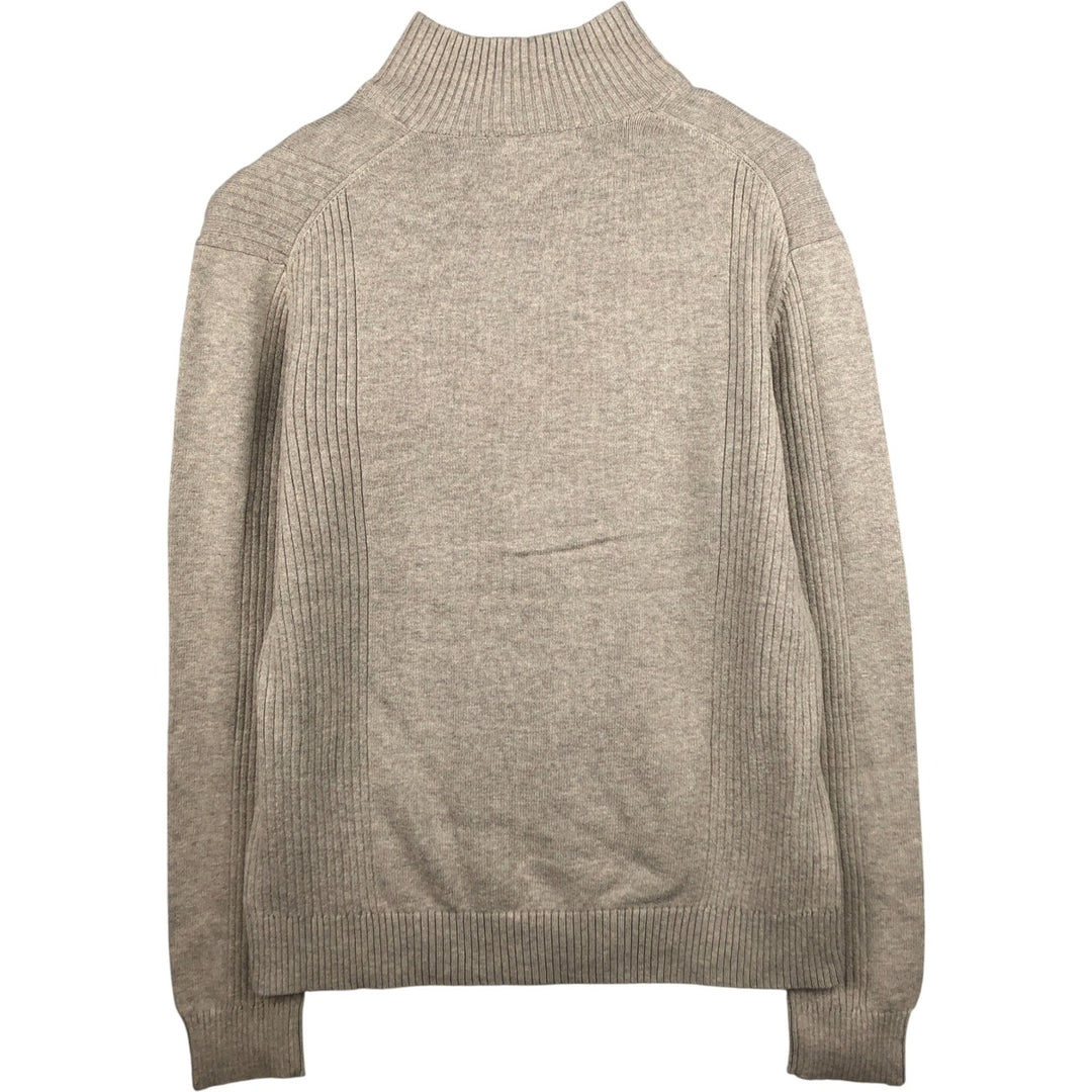 Calvin Klein Cotton Knit Half-Zip Sweater, Men's Size M, from the 2000s cotton gray type Vintage Second Hand