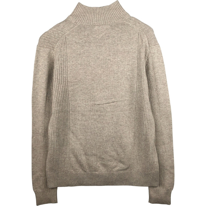 Calvin Klein Cotton Knit Half-Zip Sweater, Men's Size M, from the 2000s cotton gray type Vintage Second Hand