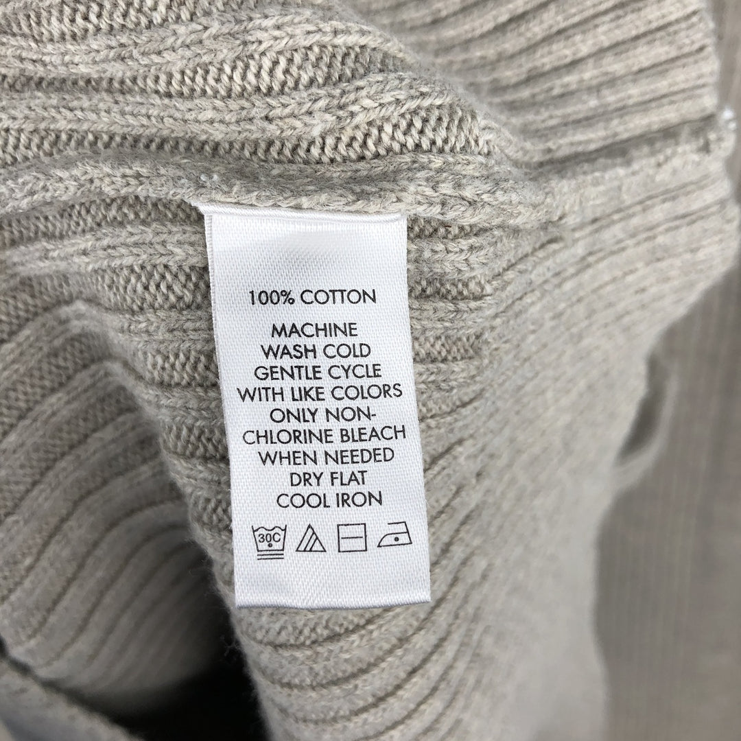 Calvin Klein Cotton Knit Half-Zip Sweater, Men's Size M, from the 2000s cotton gray type Vintage Second Hand