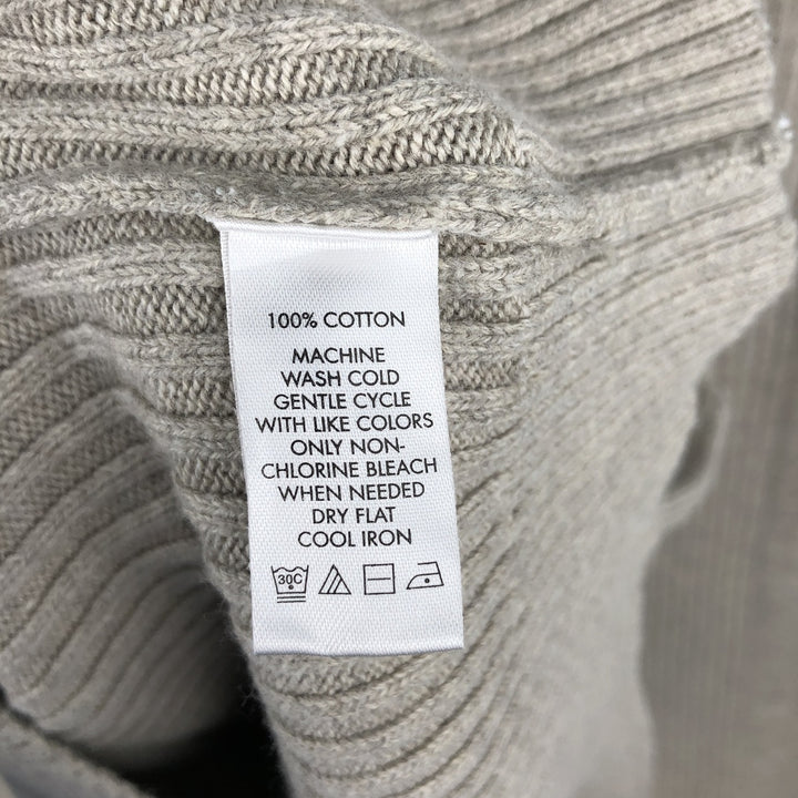 Calvin Klein Cotton Knit Half-Zip Sweater, Men's Size M, from the 2000s cotton gray type Vintage Second Hand