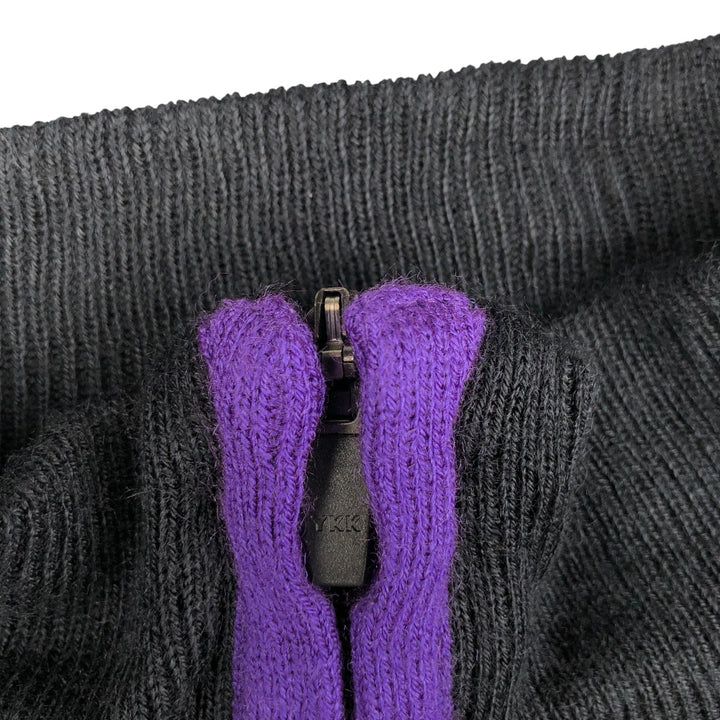 FedEx Acrylic Knit Half-Zip Sweater, Men's Size XL acrylic black type Vintage Second Hand
