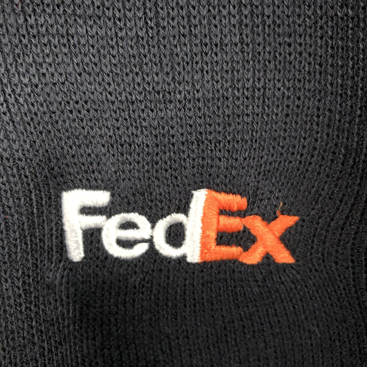 FedEx Acrylic Knit Half-Zip Sweater, Men's Size XL acrylic black type Vintage Second Hand