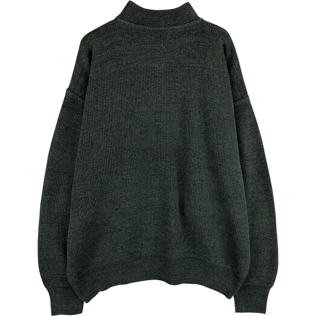 Cabelas Henley Neck Cotton Knit Sweater, Made in USA, Men's Size XL cotton green type Vintage Second Hand