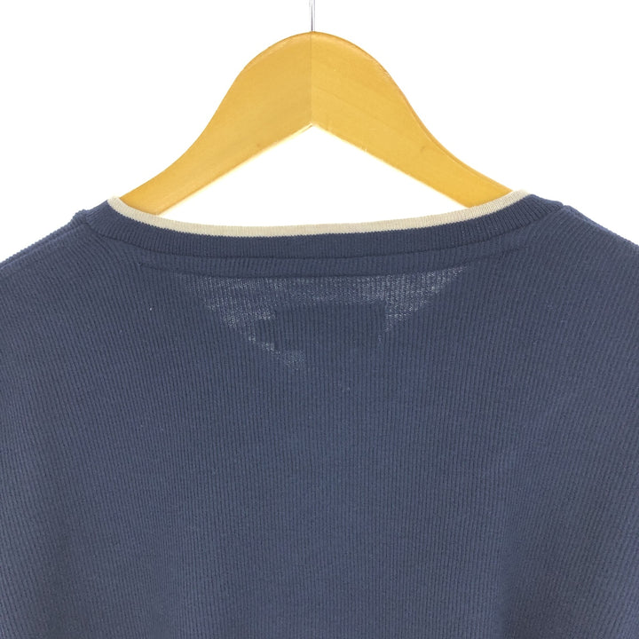 90'S Ralph Lauren CHAPS ribbed V-neck cotton knit sweater, men's size L, vintage /eaa472121