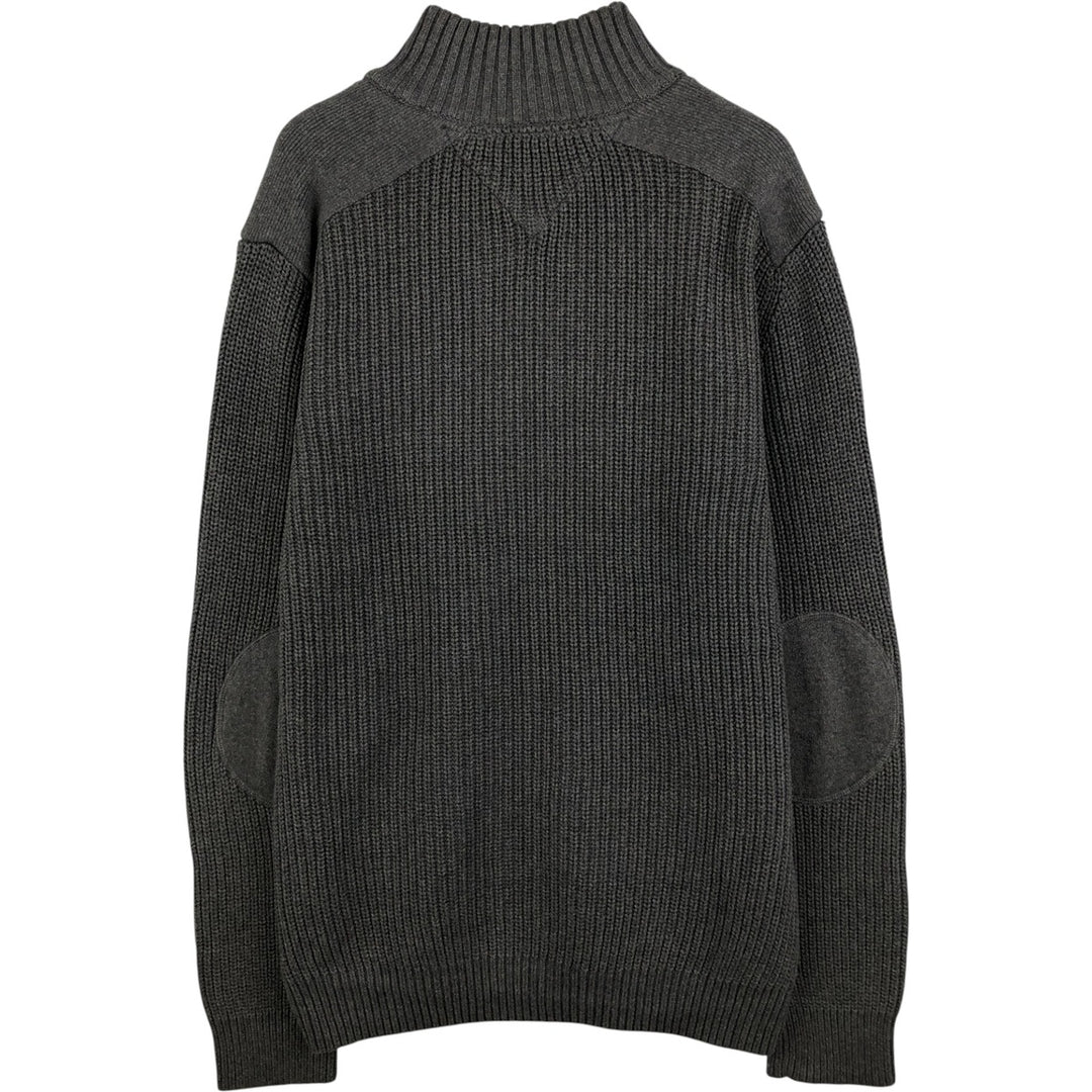 Tommy Hilfiger Driver's Knit Sweater, Men's Size L cotton Charcoal Vintage Second Hand