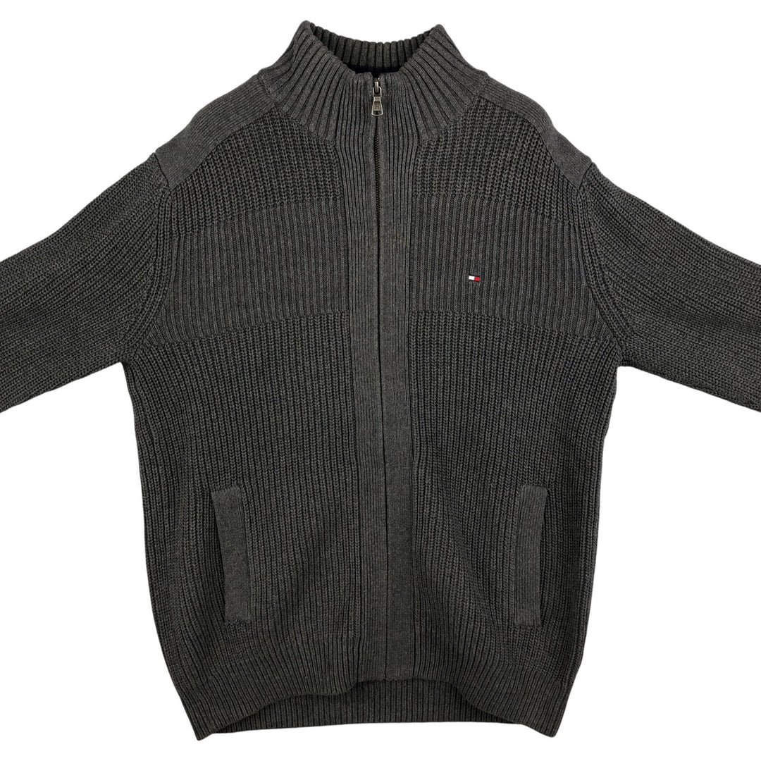 Tommy Hilfiger Driver's Knit Sweater, Men's Size L cotton Charcoal Vintage Second Hand