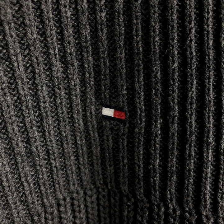 Tommy Hilfiger Driver's Knit Sweater, Men's Size L cotton Charcoal Vintage Second Hand