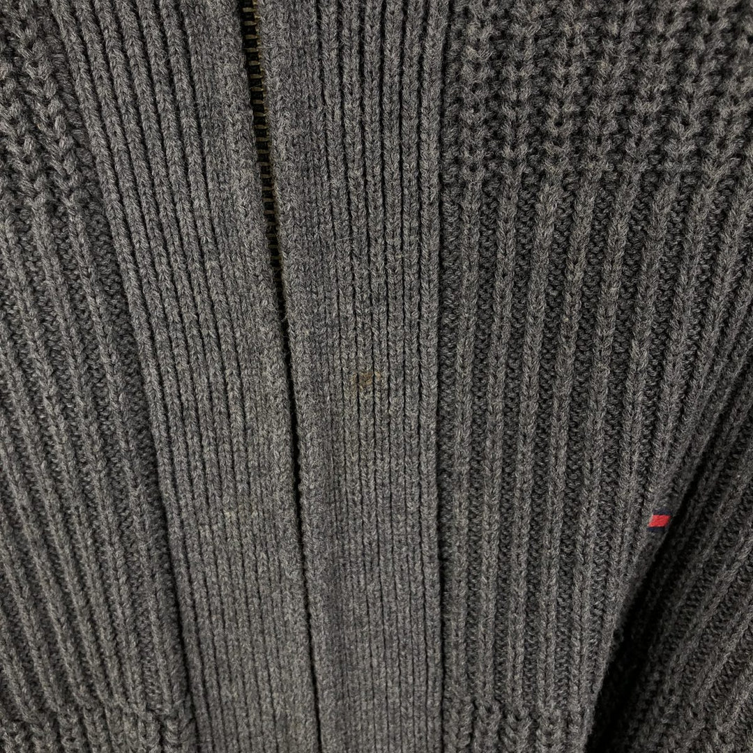 Tommy Hilfiger Driver's Knit Sweater, Men's Size L cotton Charcoal Vintage Second Hand