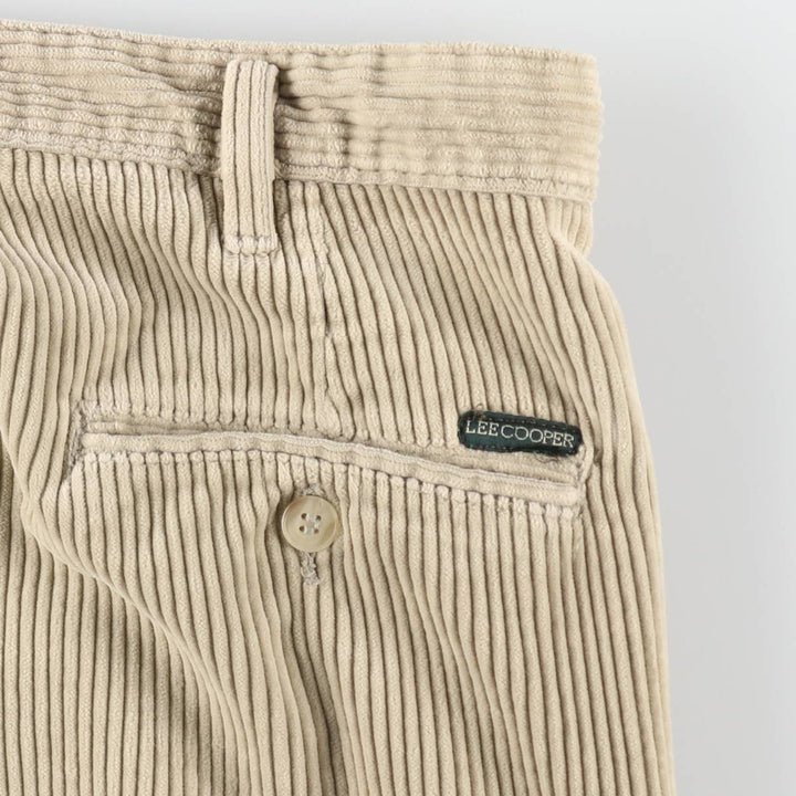 Lee Cooper Wide Ribbed Two-pleat Corduroy Pants Men's W37 Vintage / eaa472303