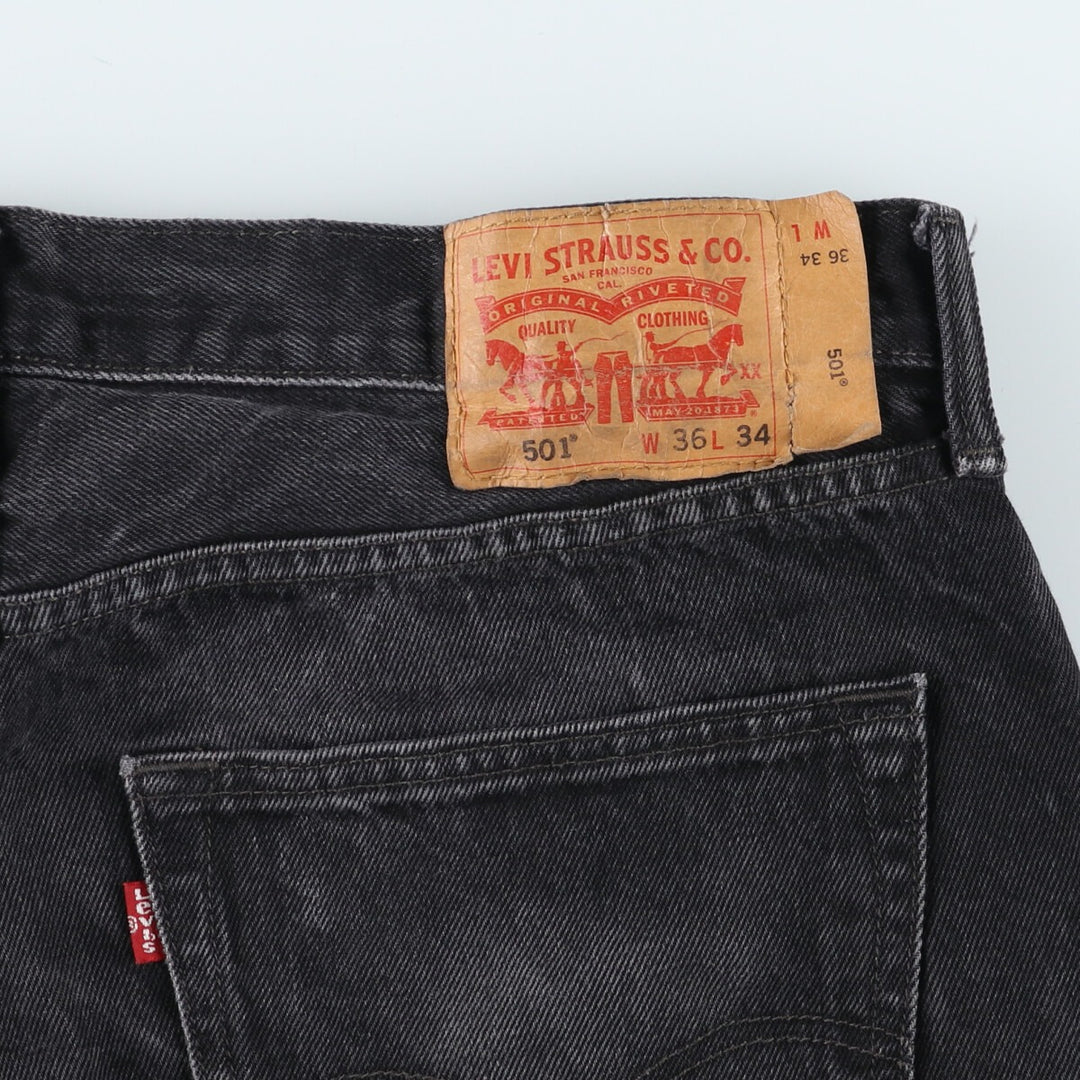 Levi's 501 Black Denim Straight Denim Pants Men's W36 equivalent / eaa472311