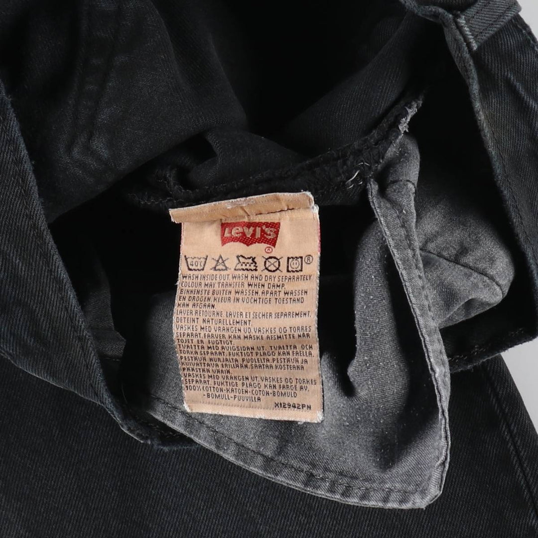 90'S Levi's 501 Euro model black denim straight denim pants made in England men's w33 equivalent vintage /eaa472322