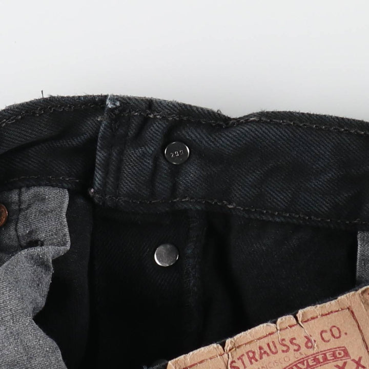 90'S Levi's 501 Euro model black denim straight denim pants made in England men's w33 equivalent vintage /eaa472322