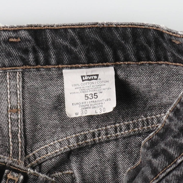 Levi's 535 STRAIGHT LEG Euro model black denim straight denim pants made in Canada men's w30 equivalent /eaa472335