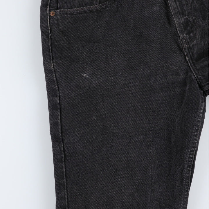 00'S Levi's 505 REGULAR FIT black denim tapered denim pants for men size w34 / eaa472356