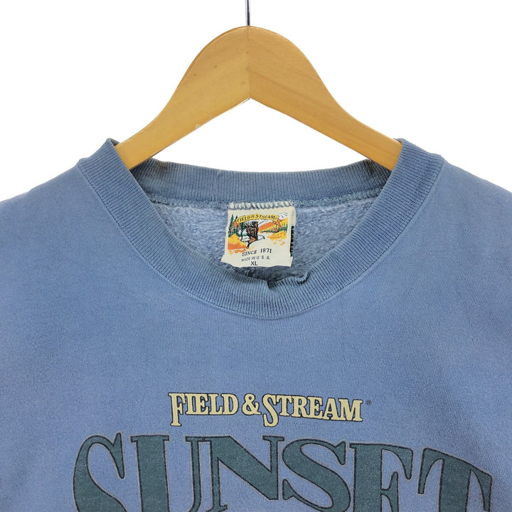 90'S FIELD AND STREAM Sweatshirt, Made in USA, Men's XL, Vintage /eaa472409