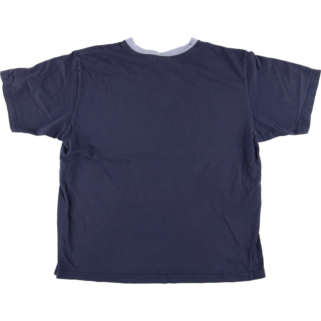 PUMA logo T-shirt, men's size L cotton navy blue type Vintage Second Hand