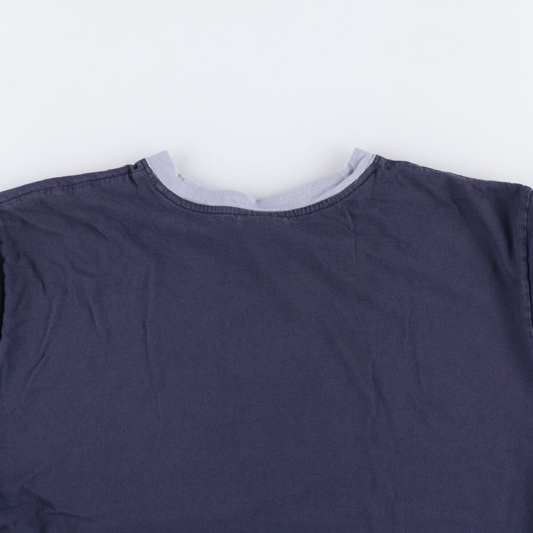 PUMA logo T-shirt, men's size L cotton navy blue type Vintage Second Hand
