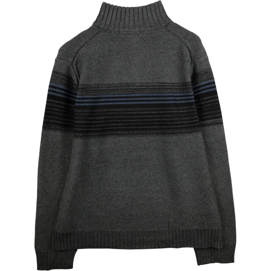 90s-00'S Calvin Klein Jeans Cotton Knit Half-Zip Sweater, Men's Size XL, Vintage cotton Charcoal Vintage Second Hand