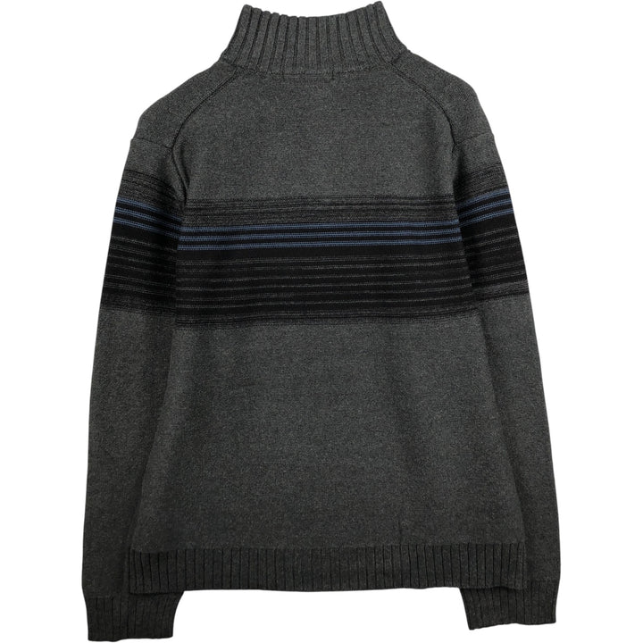 90s-00'S Calvin Klein Jeans Cotton Knit Half-Zip Sweater, Men's Size XL, Vintage cotton Charcoal Vintage Second Hand