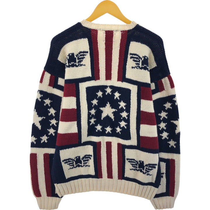 90'S Tommy Hilfiger HAND KNIT hand knit wool sweater men's size M vintage /eaa472467