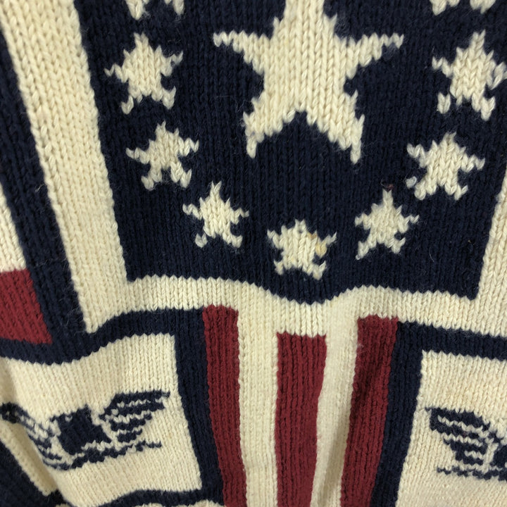 90'S Tommy Hilfiger HAND KNIT hand knit wool sweater men's size M vintage /eaa472467