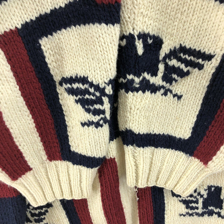 90'S Tommy Hilfiger HAND KNIT hand knit wool sweater men's size M vintage /eaa472467
