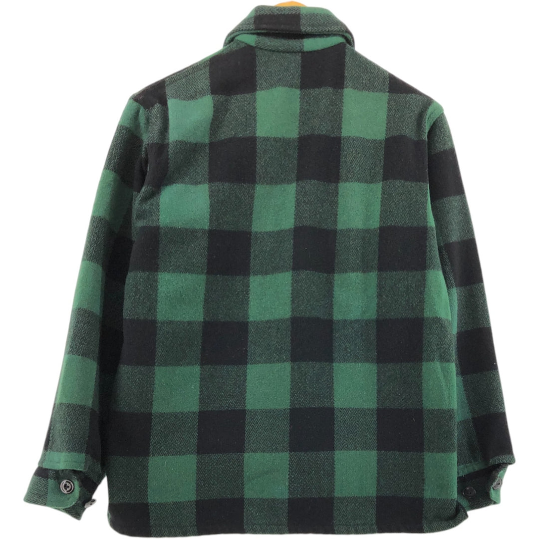 ~70'S BRENT Buffalo Check Wool Box Shirt, Men's M, Vintage /eaa472484