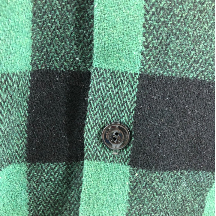 ~70'S BRENT Buffalo Check Wool Box Shirt, Men's M, Vintage /eaa472484