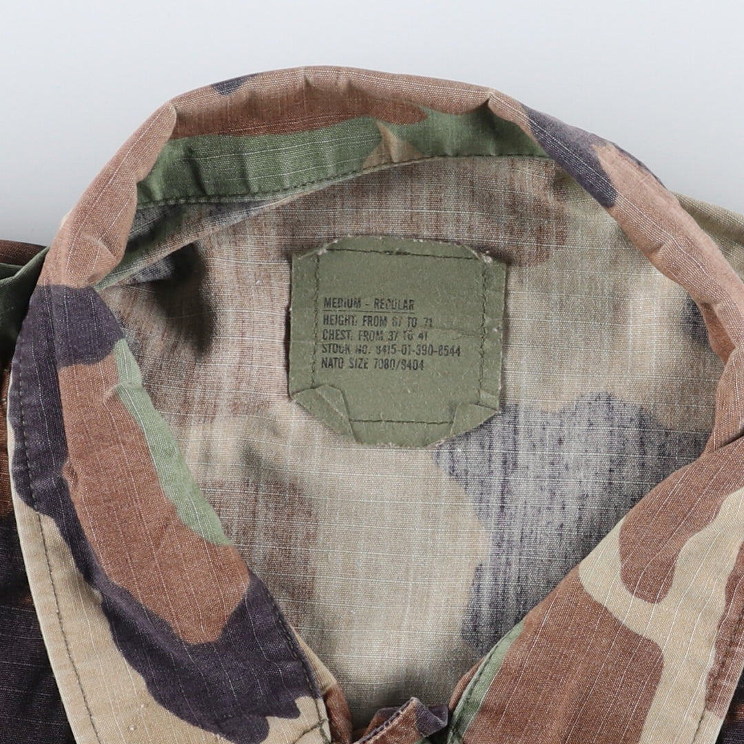 90'S US Military Camouflage Pattern Woodland Camo BDU Military Jacket Made in USA MEDIUM-REGULAR Men's M equivalent /eaa472548