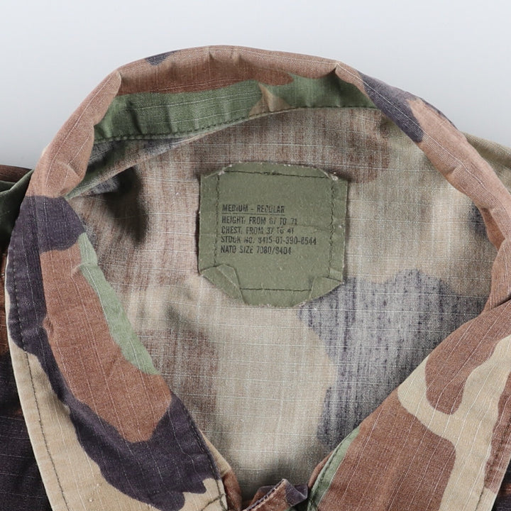 90'S US Military Camouflage Pattern Woodland Camo BDU Military Jacket Made in USA MEDIUM-REGULAR Men's M equivalent /eaa472548