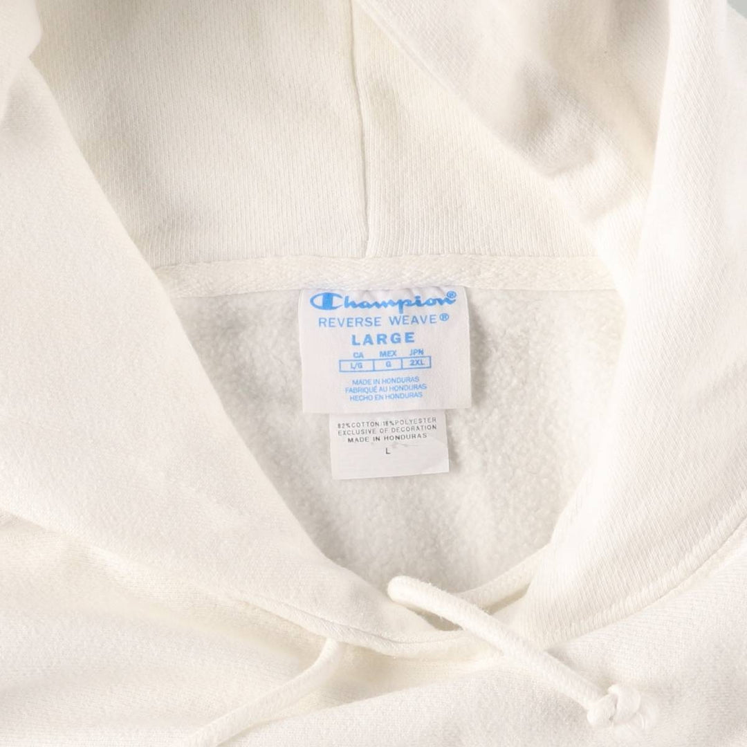 Champion REVERSE WEAVE Reverse Weave Sweat Pullover Hoodie Men's L size cotton white type Vintage Second Hand