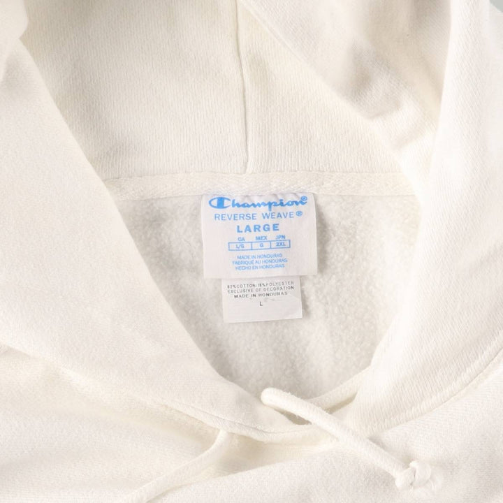 Champion REVERSE WEAVE Reverse Weave Sweat Pullover Hoodie Men's L size cotton white type Vintage Second Hand