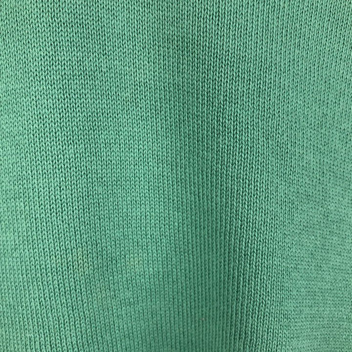Lacoste V-neck cotton knit sweater, men's size XXXL cotton green type Vintage Second Hand