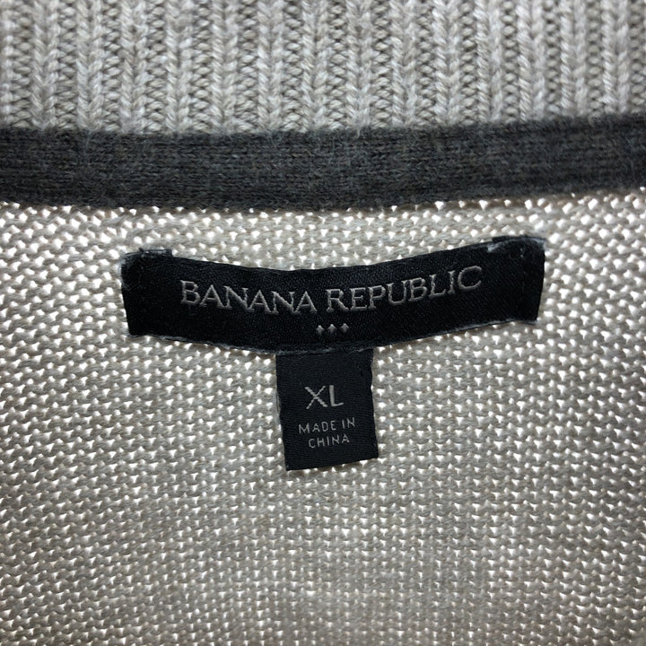 00'S Banana Republic Cotton Knit Half Zip Sweater Men's XL /eaa472713