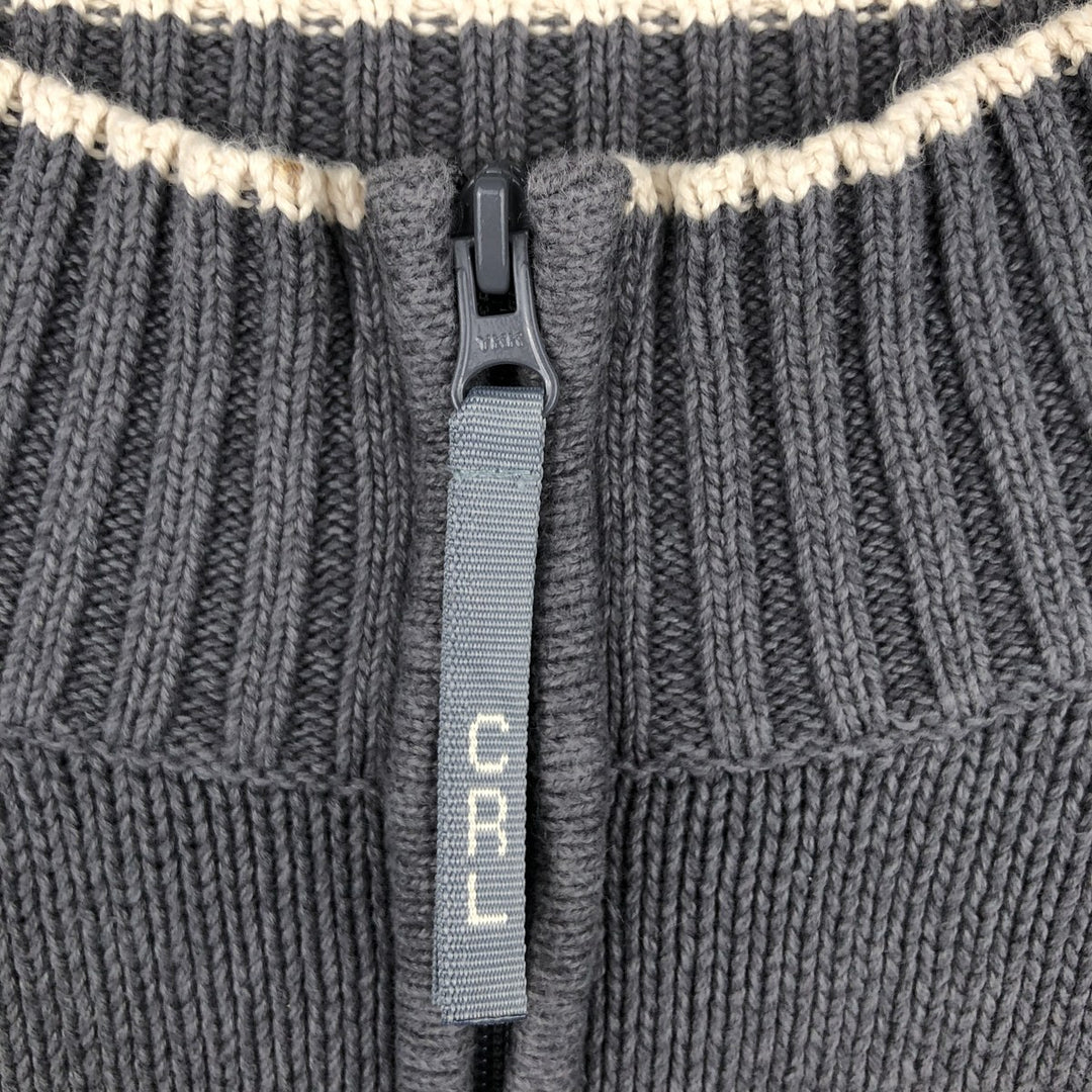 Ralph Lauren CHAPS Cotton Knit Half Zip Sweater, Men's Size L cotton Charcoal Vintage Second Hand