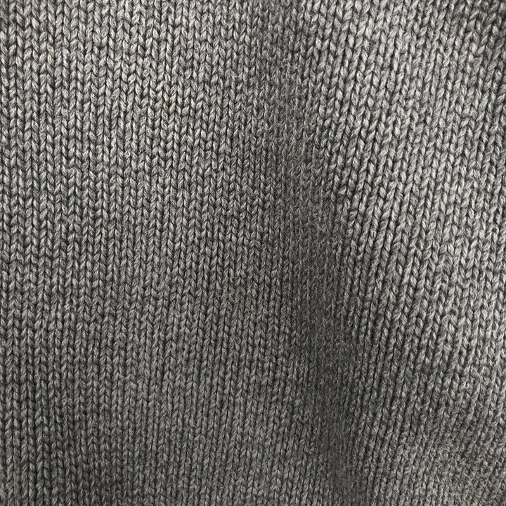 Ralph Lauren CHAPS Cotton Knit Half Zip Sweater, Men's Size L cotton Charcoal Vintage Second Hand
